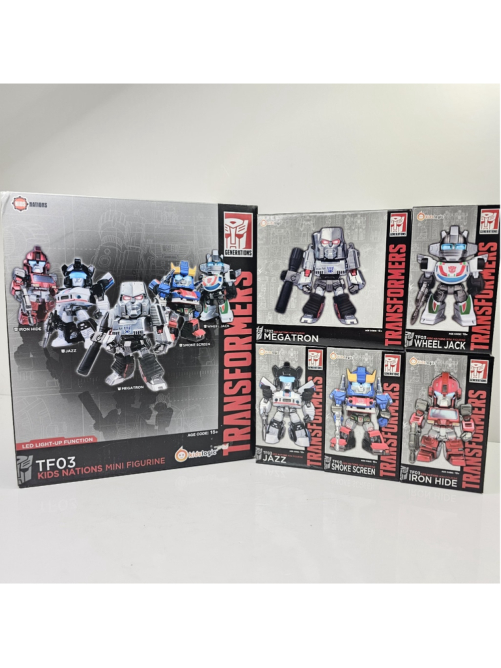 Transformers Kids Nations TF03 Set of 5 Figures Kids Logic 2015 Open Box